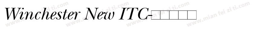 Winchester New ITC字体转换